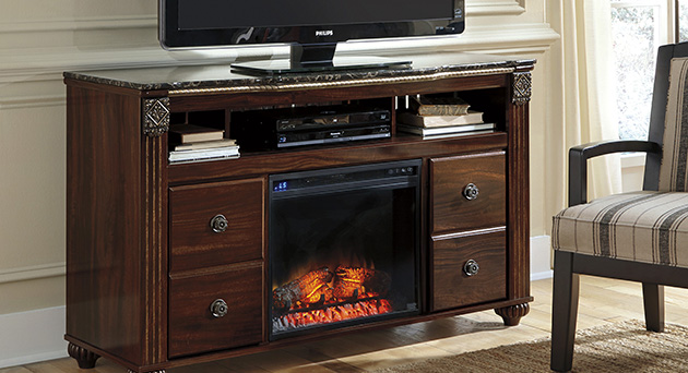 Entertainment with Fireplace Insert